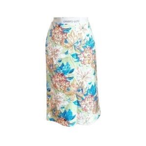DOLCE APPAREL Beaded Floral Pencil Midi Skirt LARGE